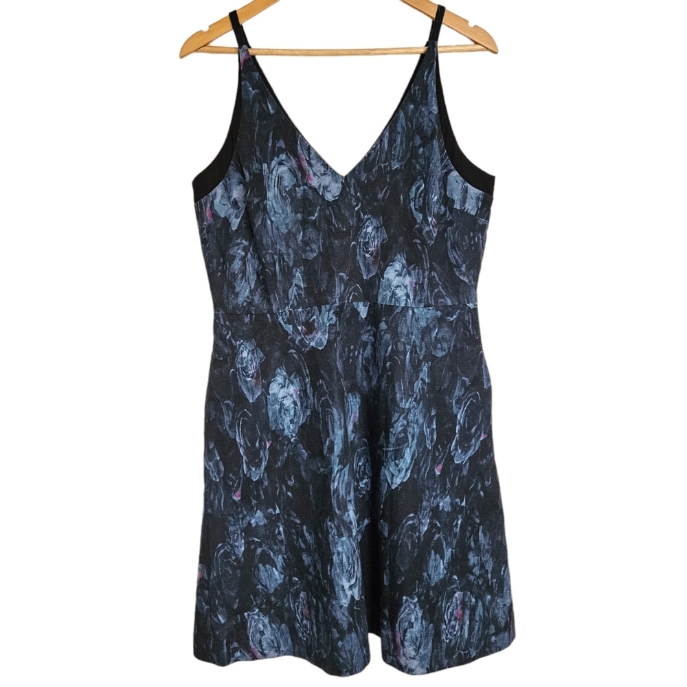 RW&CO blue printed fit &‎ flare dress
